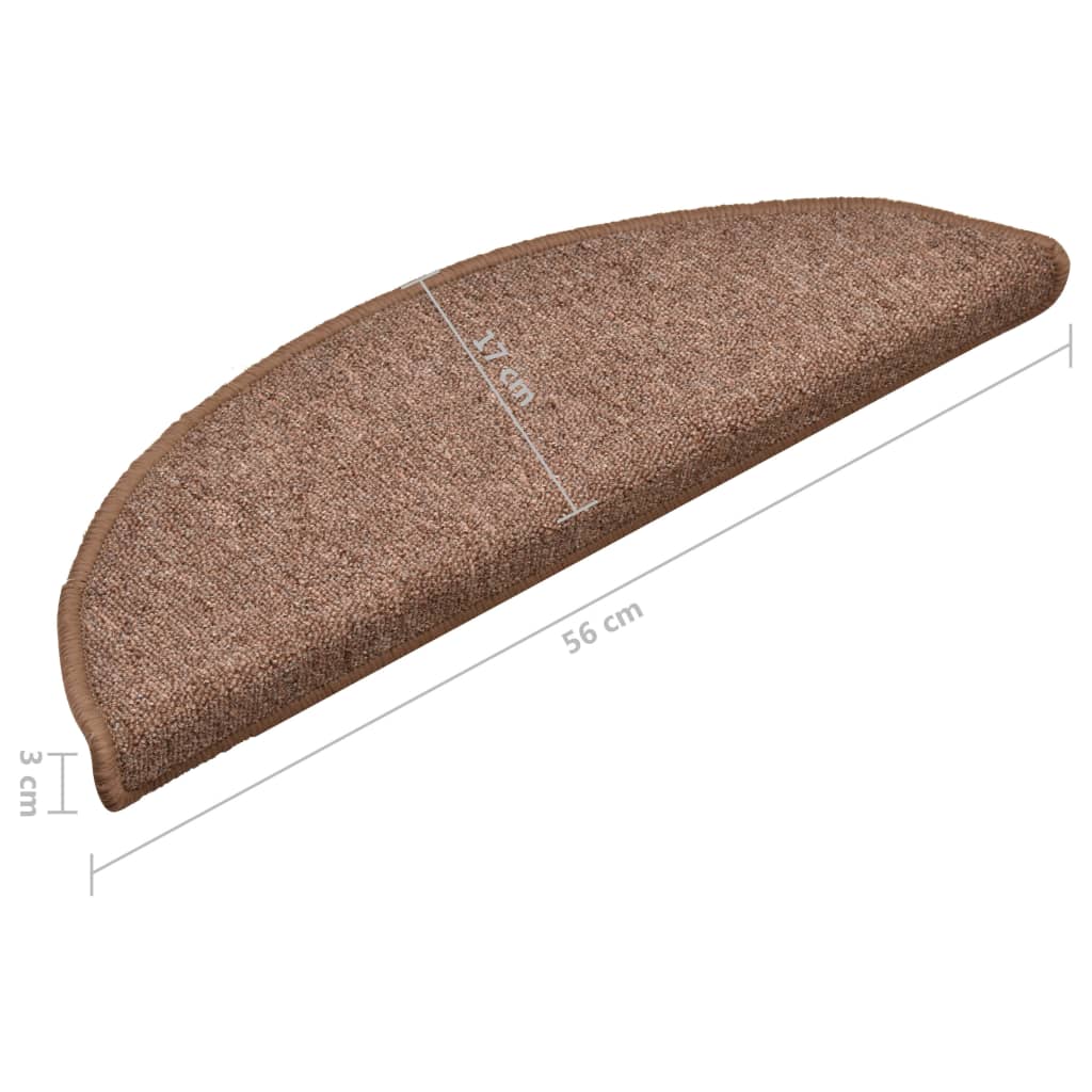 Stufenmatten 15 Stk. 56x17x3 cm Anthrazit Halbrund