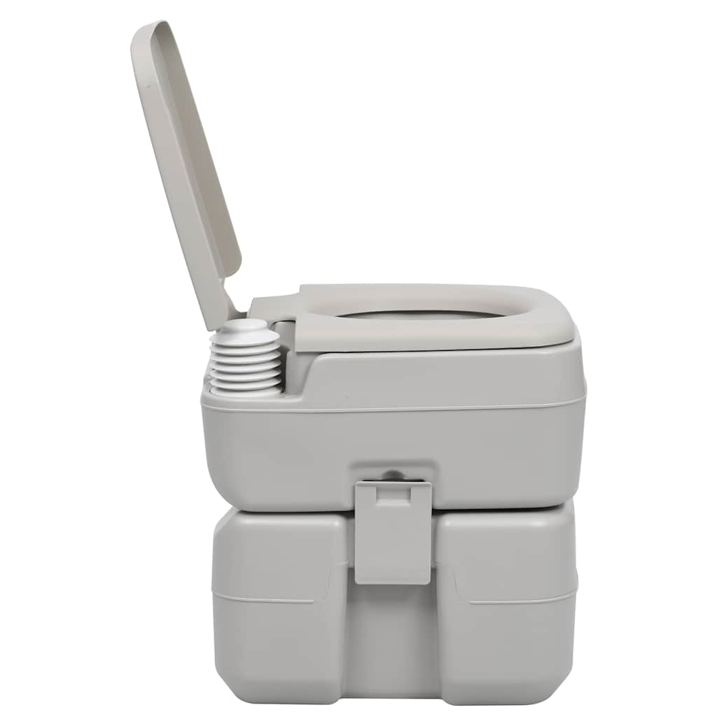 Camping-Toilette Grau und Weiß 41,5 x 36,5 x 30 cm Polyethylen