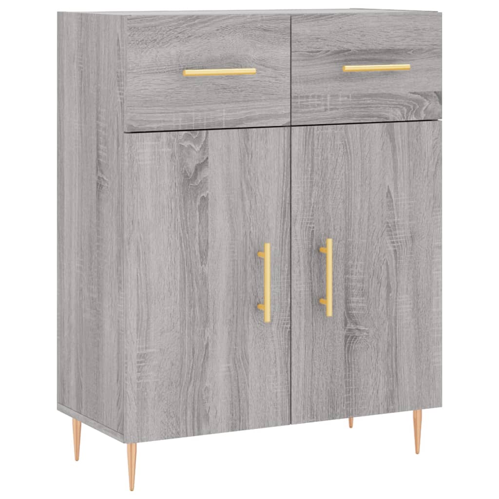 Highboard Hochglanz-Weiß 69,5x34x180 cm Holzwerkstoff