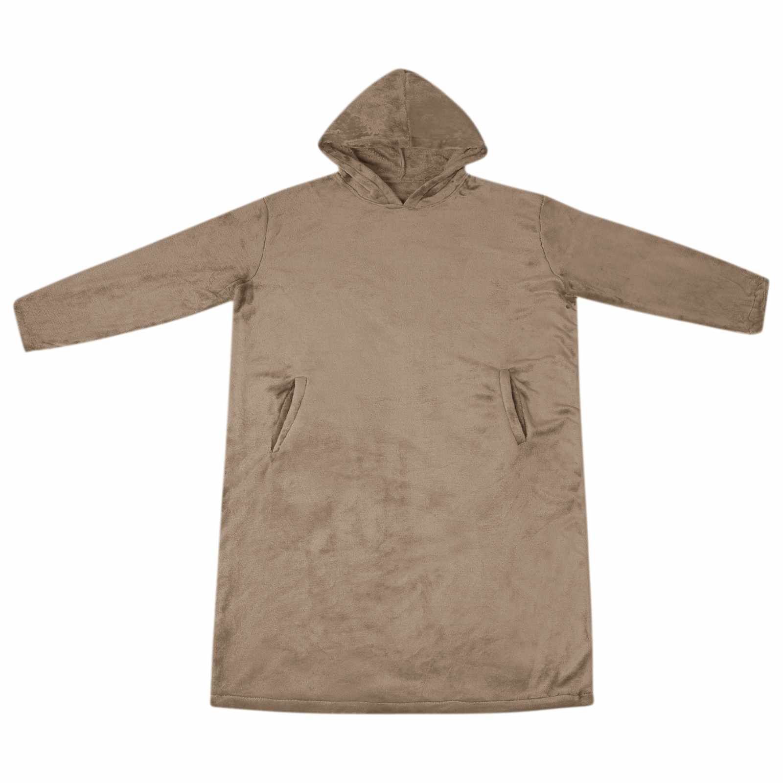 Decken-Hoodie Beige S Flanell