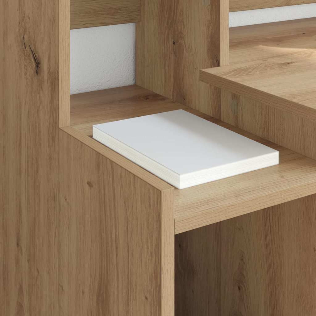 Schreibtisch mit LEDs Weiß 97x45x90 cm Holzwerkstoff