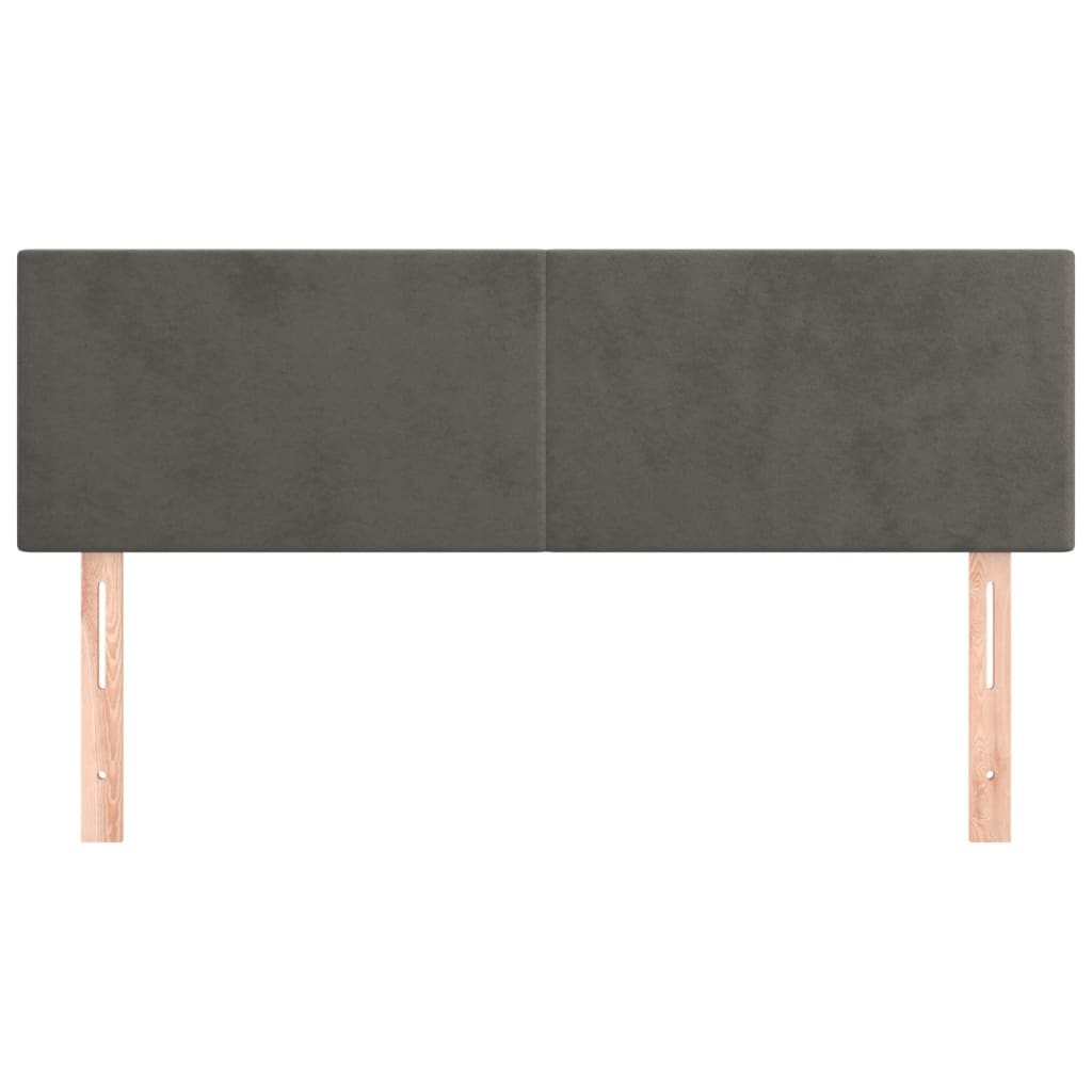 Kopfteil Hellgrau 80x5x118/128 cm Samt