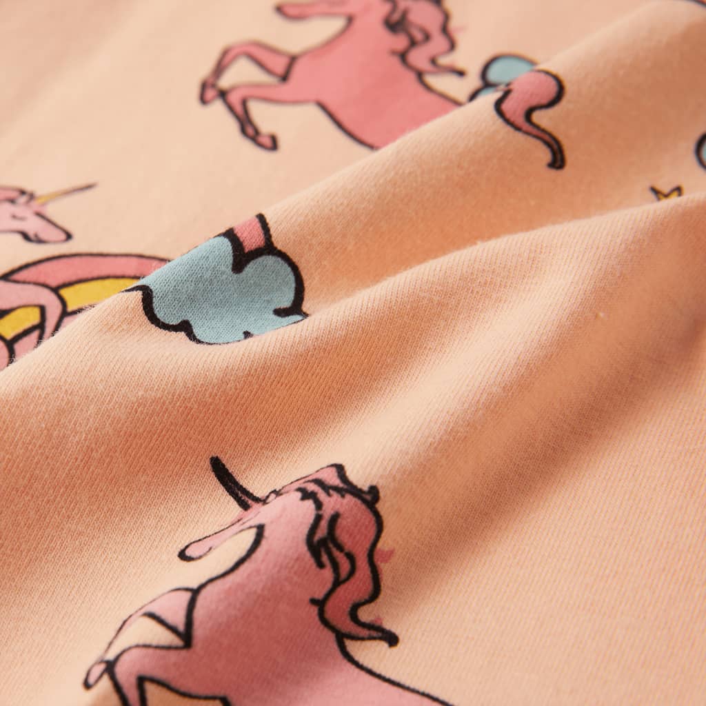 Kinderpyjama mit Kurzen Ärmeln Hellorange 92