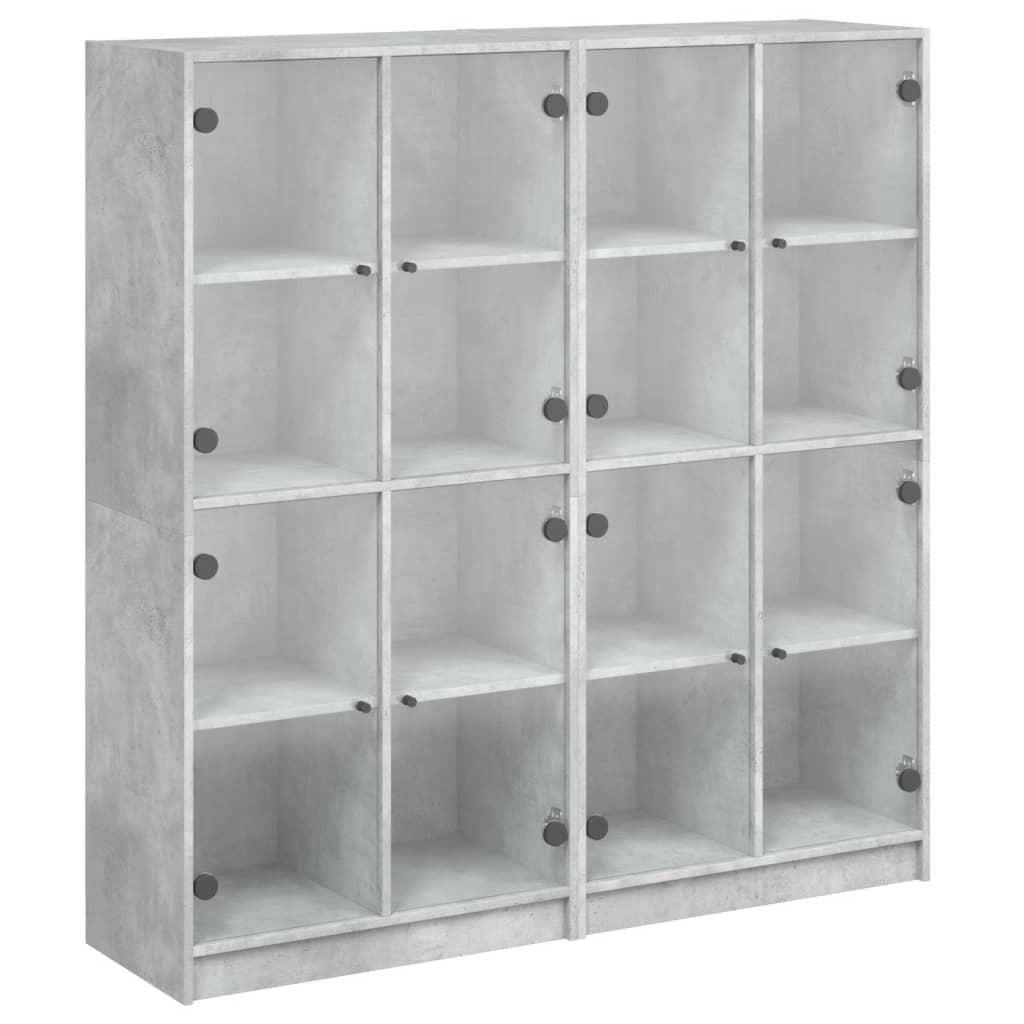 Bücherschrank mit Türen Weiß 136x37x142 cm Holzwerkstoff