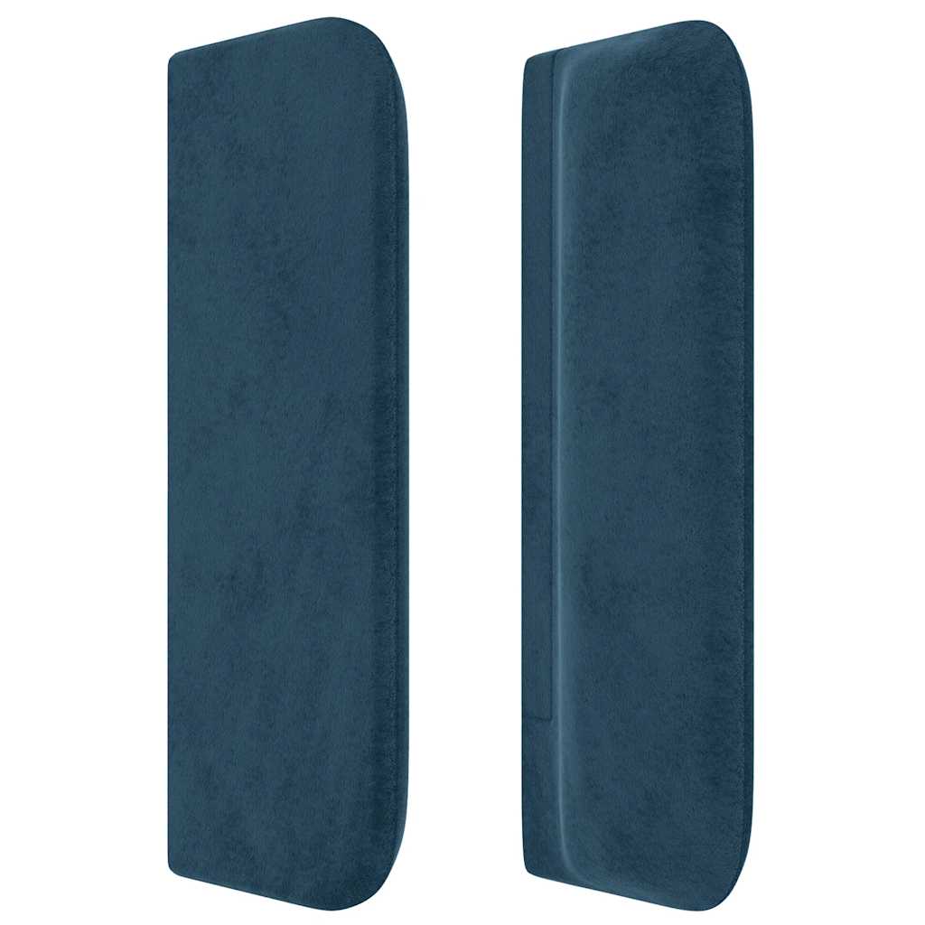 Kopfteil mit Ohren Dunkelblau 93x16x78/88 cm Samt