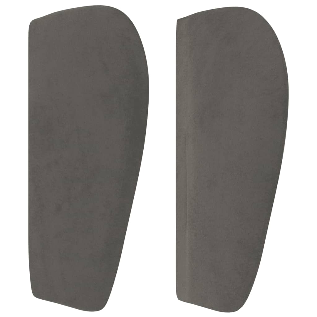 Kopfteil mit Ohren Dunkelblau 93x23x78/88 cm Samt