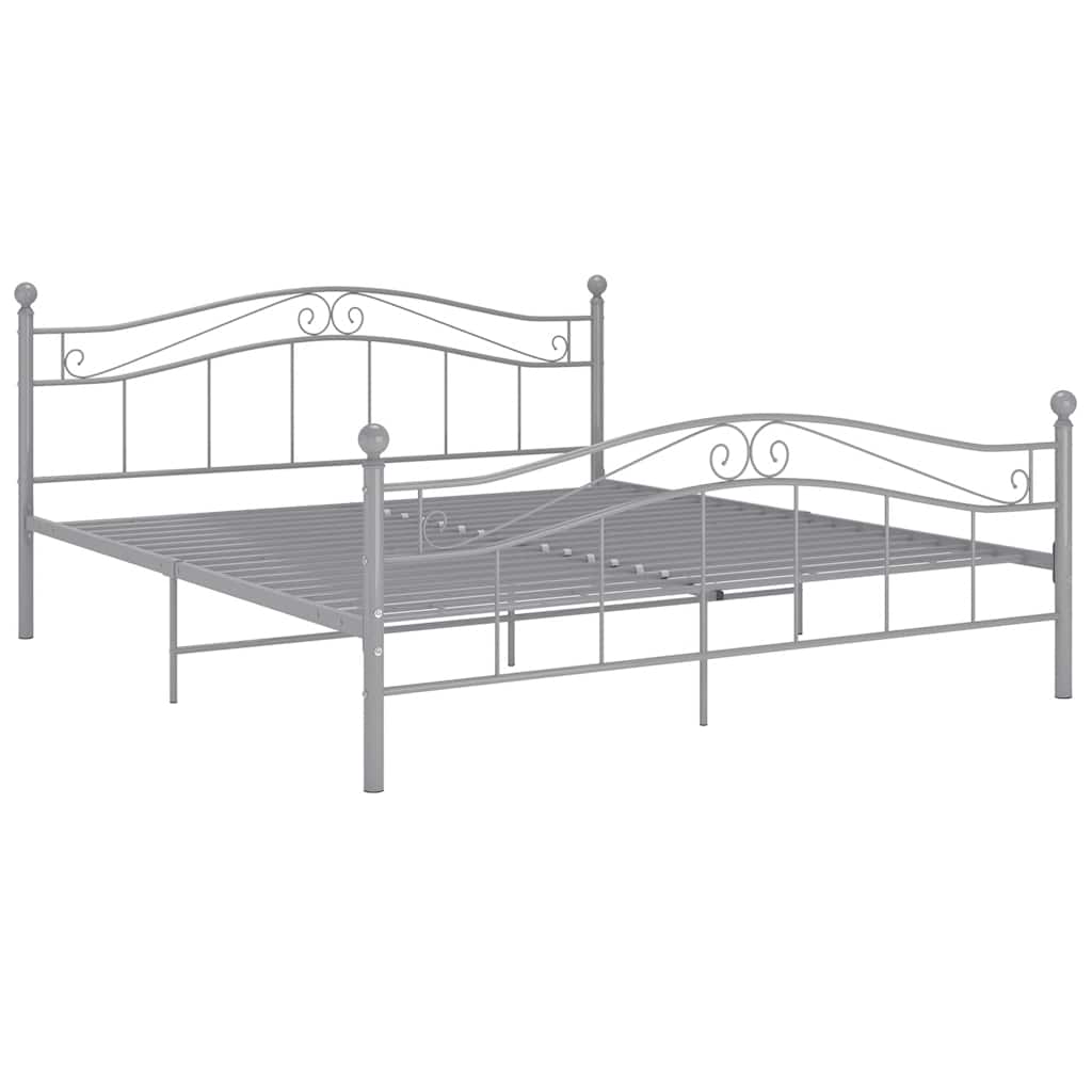 Bett Weiß Metall 120x200 cm