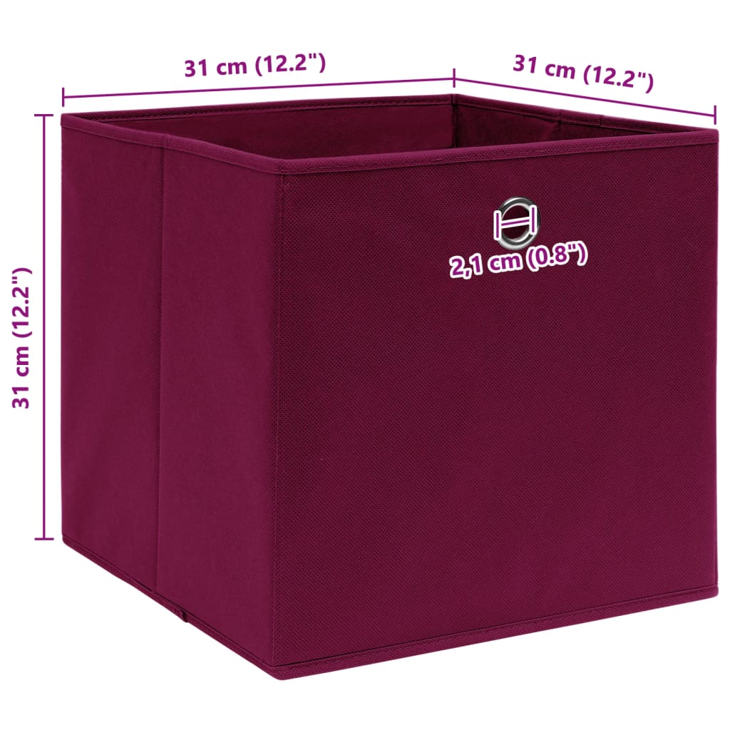 Aufbewahrungsboxen 4 Stk. Blau 32x32x32 cm Stoff