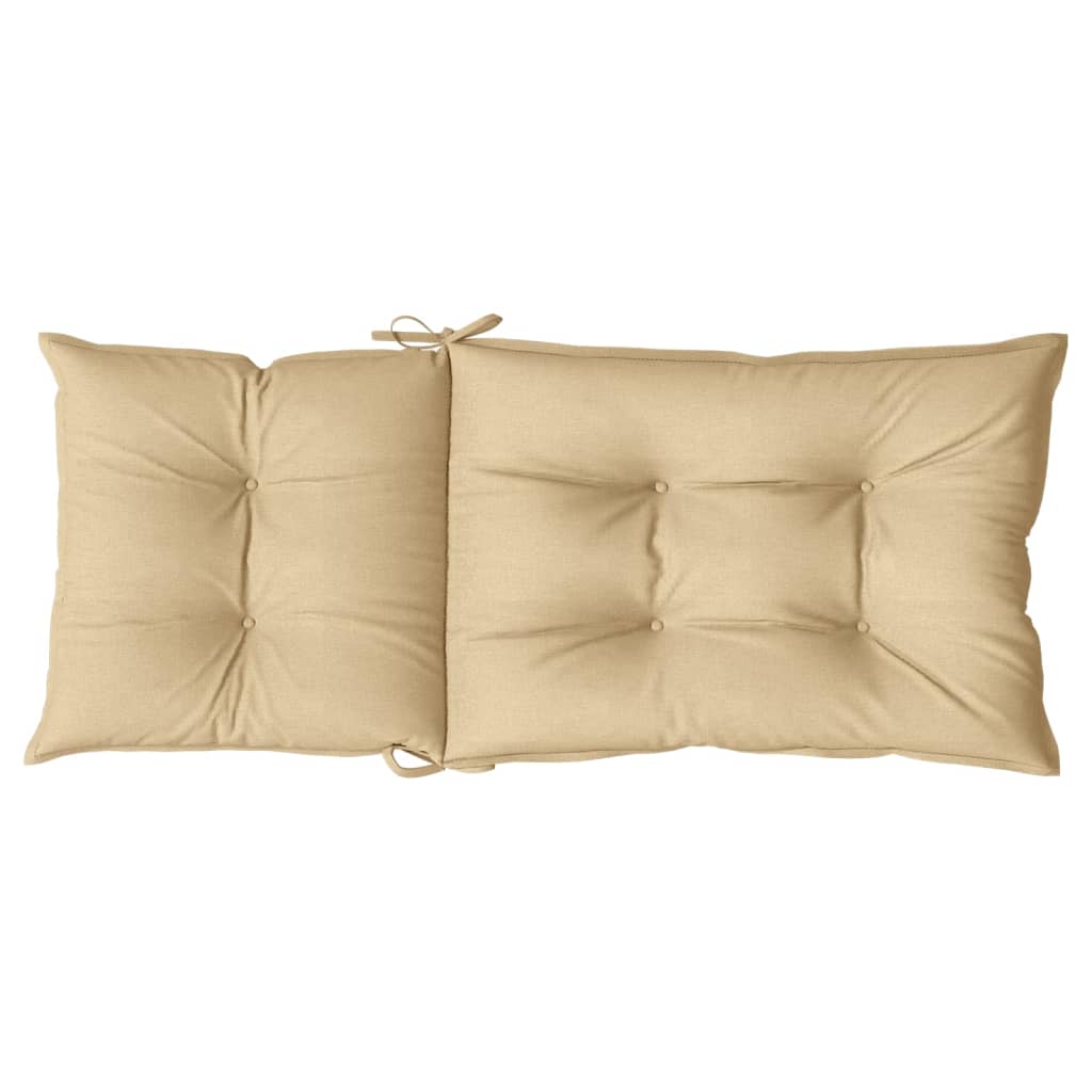 Hochlehner-Auflagen 2 Stk. Melange Anthrazit 120x50x7cm Stoff