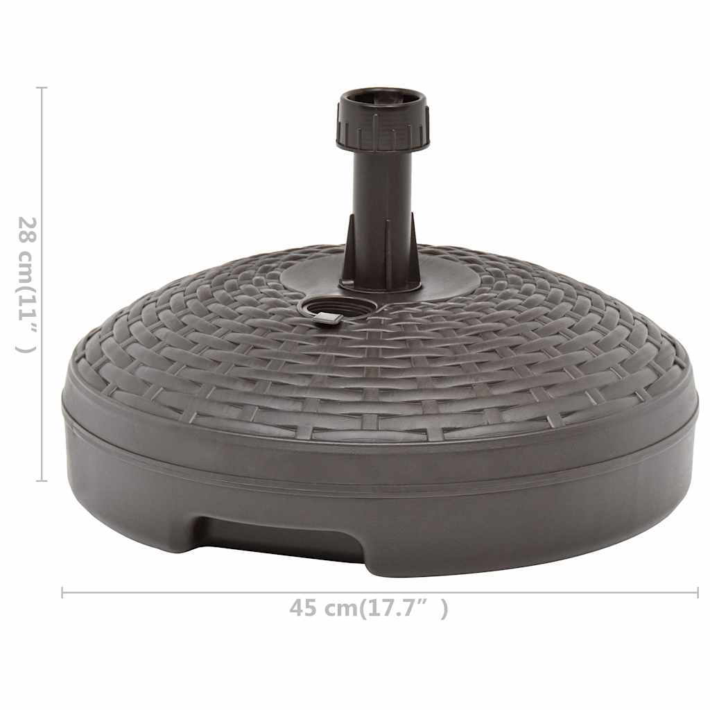 Sonnenschirmständer Sand/Wasser 20 L Weiß Kunststoff Rattan