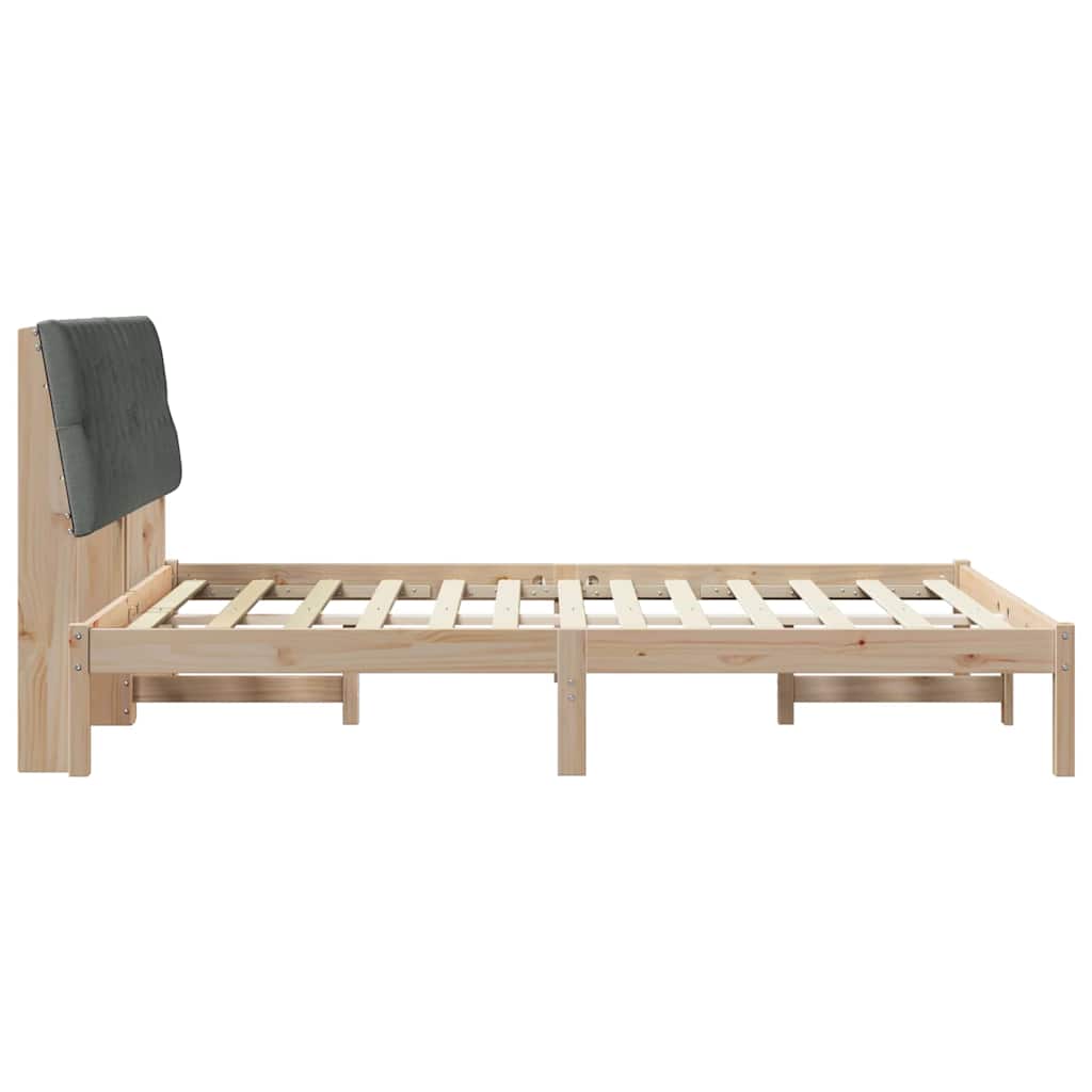 Bettgestell mit gepolstertem Kopfteil Braun 200 x 200 cm