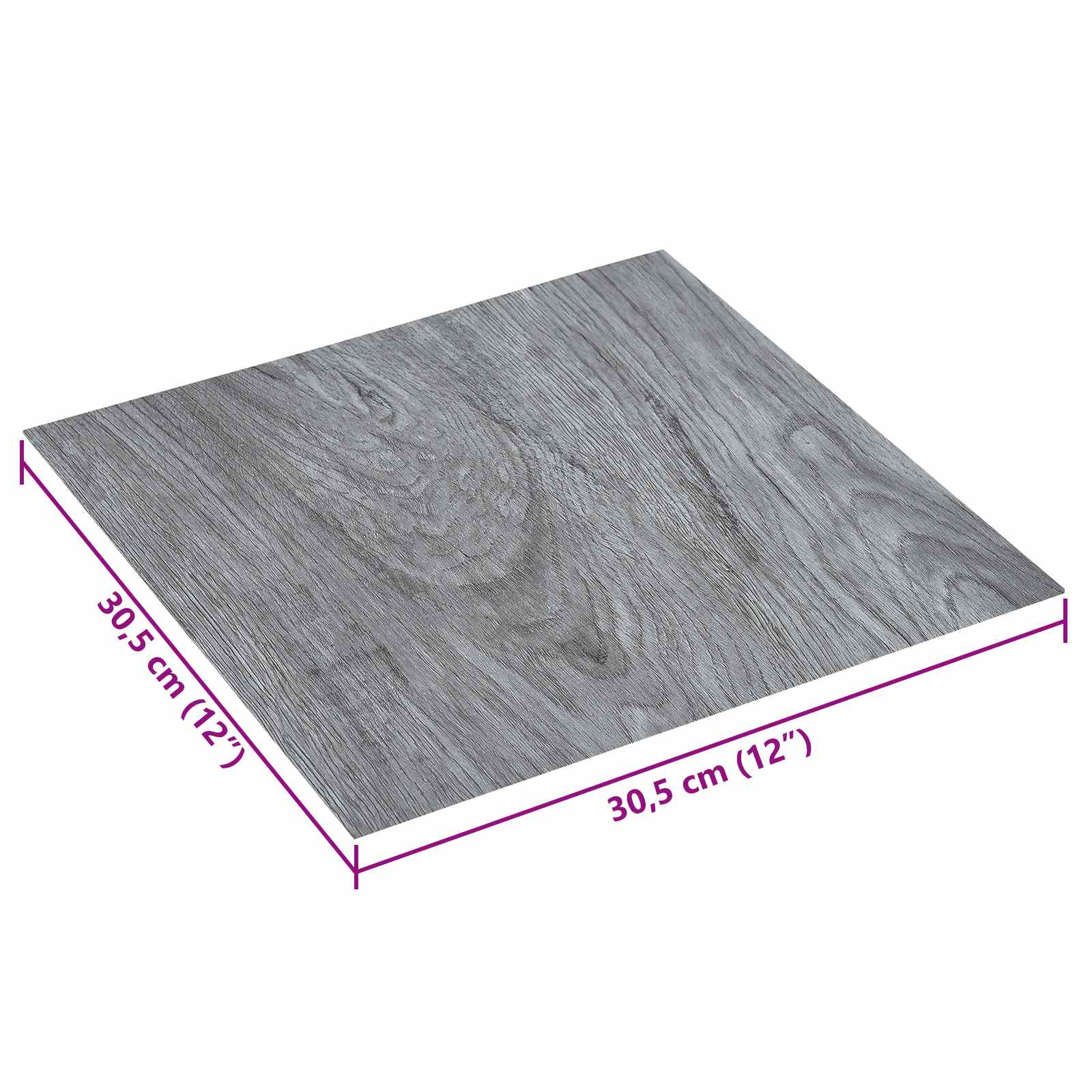 Selbstklebende Bodenplanken 30,5 x 30,5 cm 20 pcs PVC Betongrau