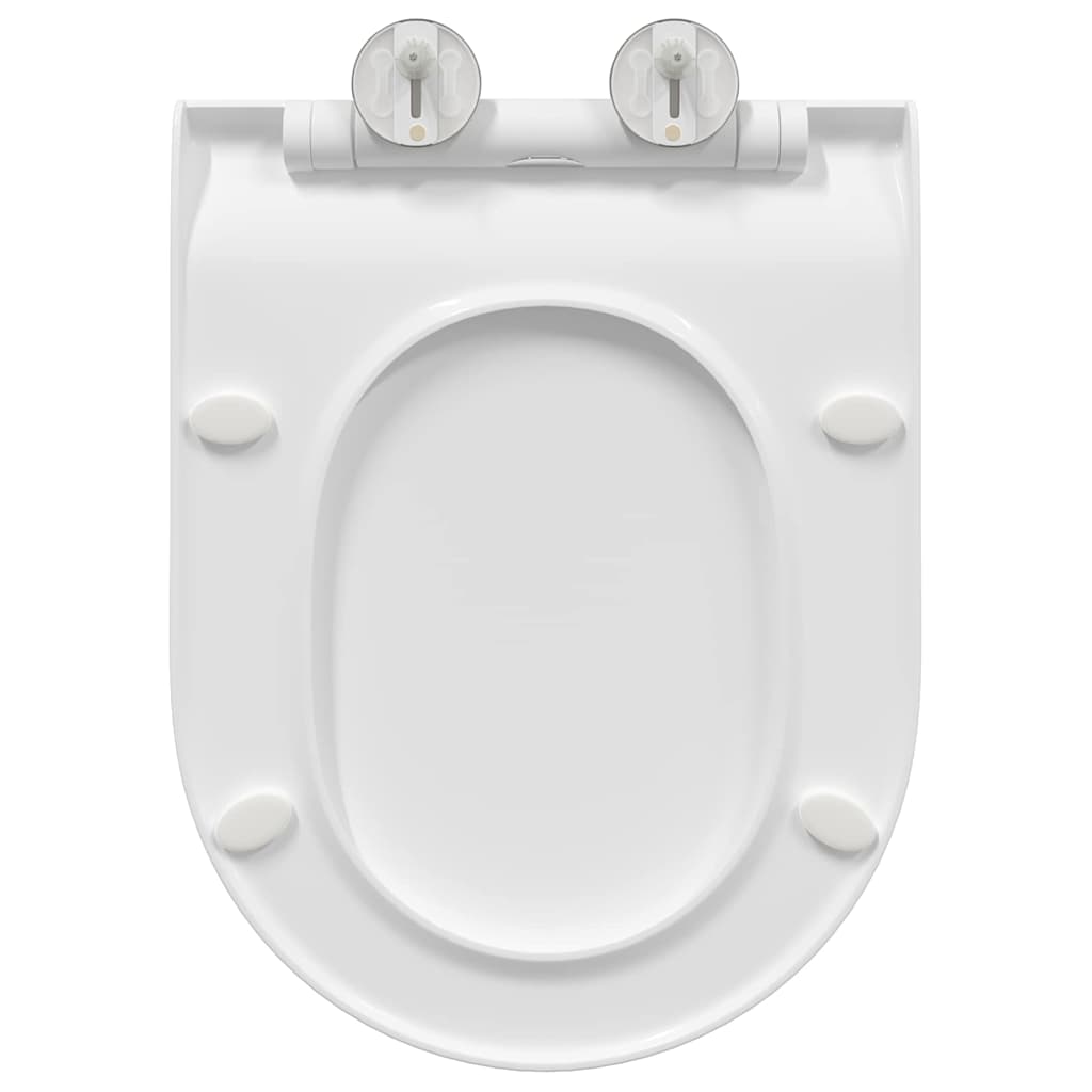 Toilettensitz Verstellbar Weiß 50 x 36,5 x 5 cm Polypropylen