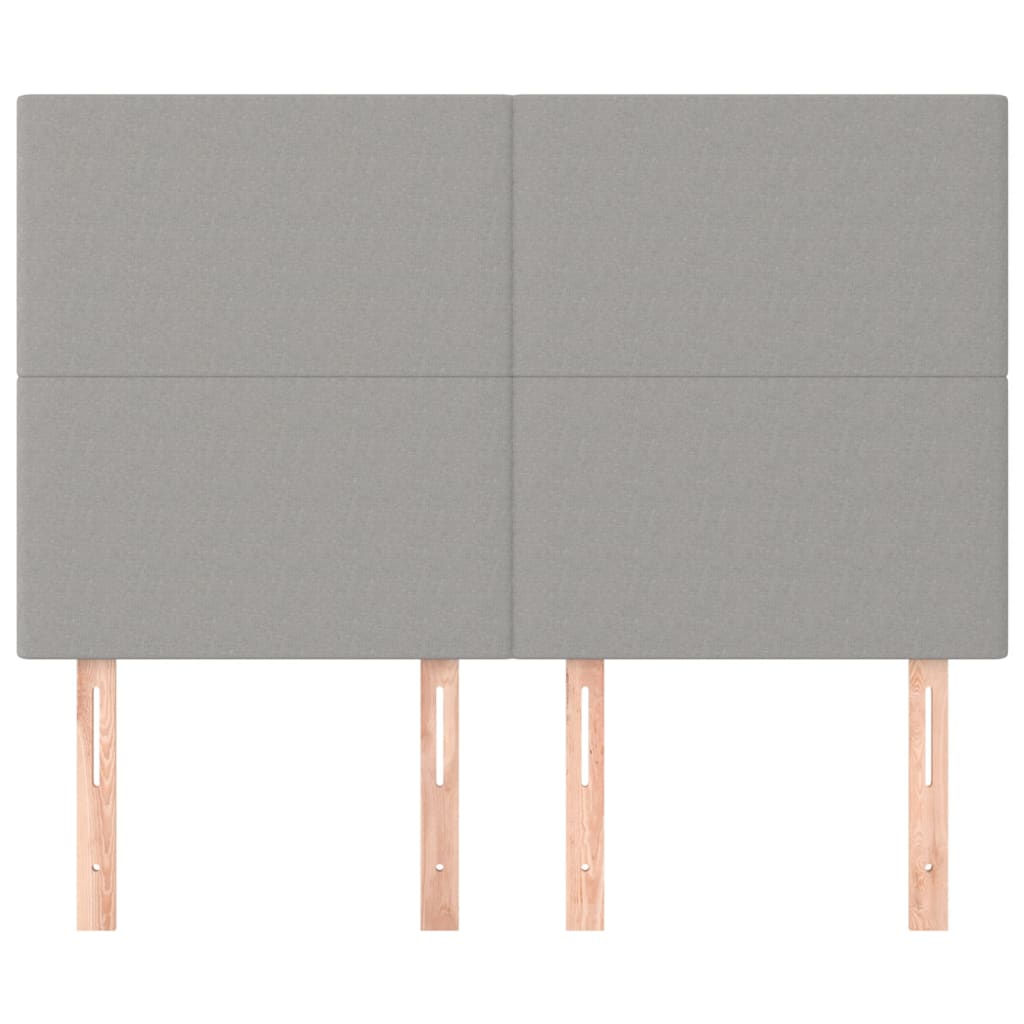 Kopfteil Hellgrau 80x5x118/128 cm Stoff