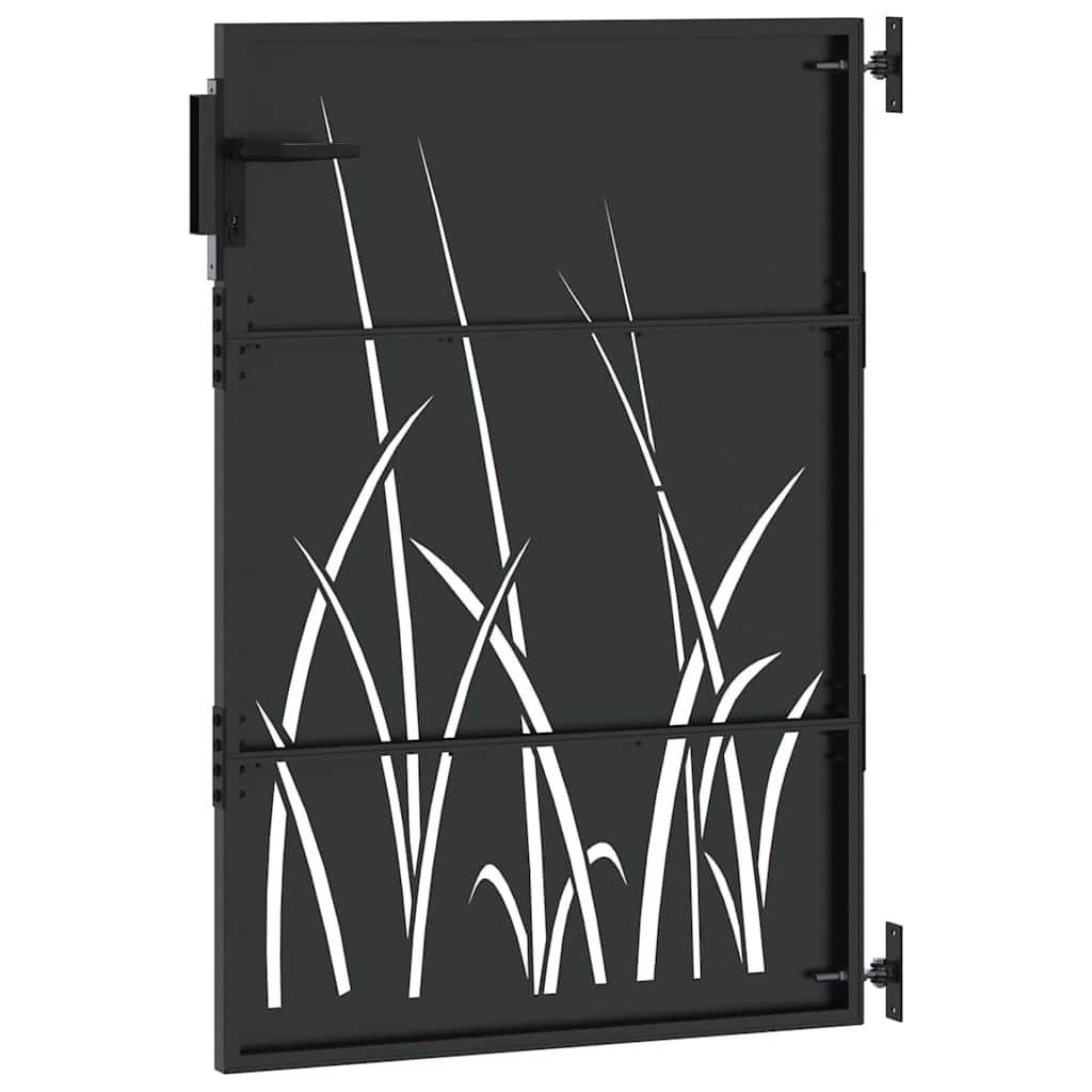 Gartentor 85x75 cm Cortenstahl Gras-Design