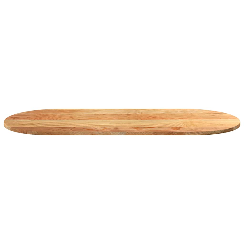 Tischplatte 80x40x2 cm Massivholz Eiche Oval