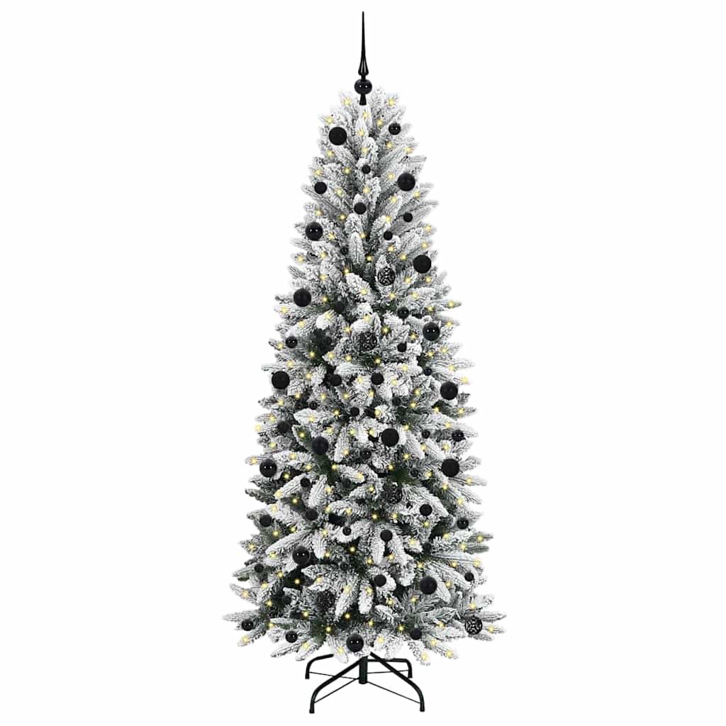 Künstlicher Weihnachtsbaum mit 150 LEDs mit Ständer Weiß 120 cm
