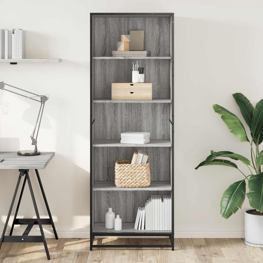 Bücherregal Schwarz 60x35x139 cm Holzwerkstoff