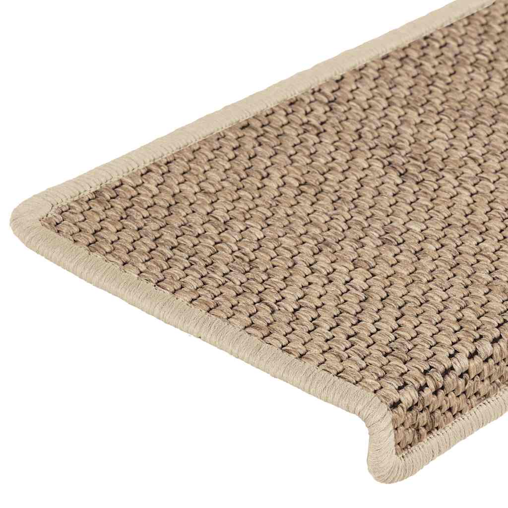 Treppenmatten Selbstklebend Sisal-Look 15 Stk. 65x21x4 Platina
