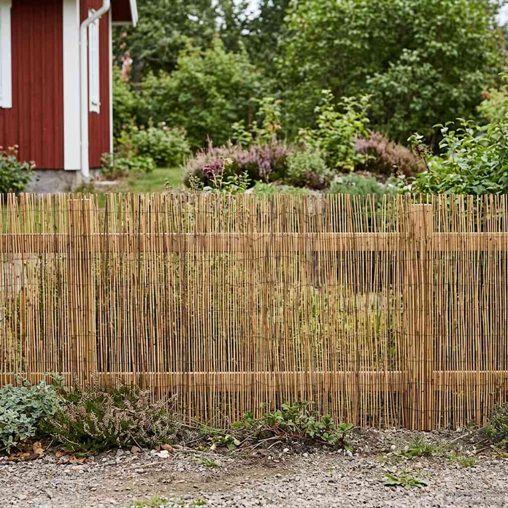 Gartenzaun Karbonisiert 500 x 100 cm Schilf
