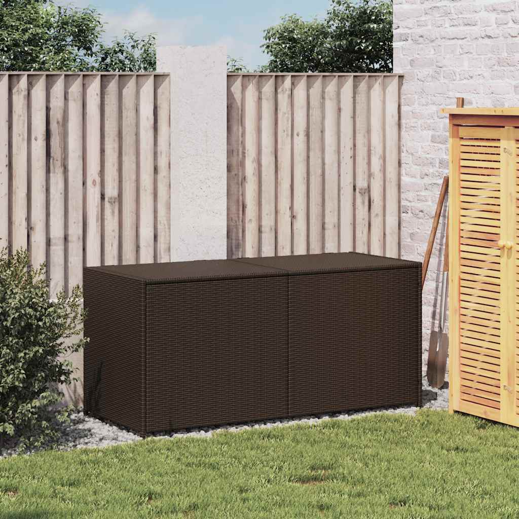 Gartentruhe Schwarz 283L Poly Rattan