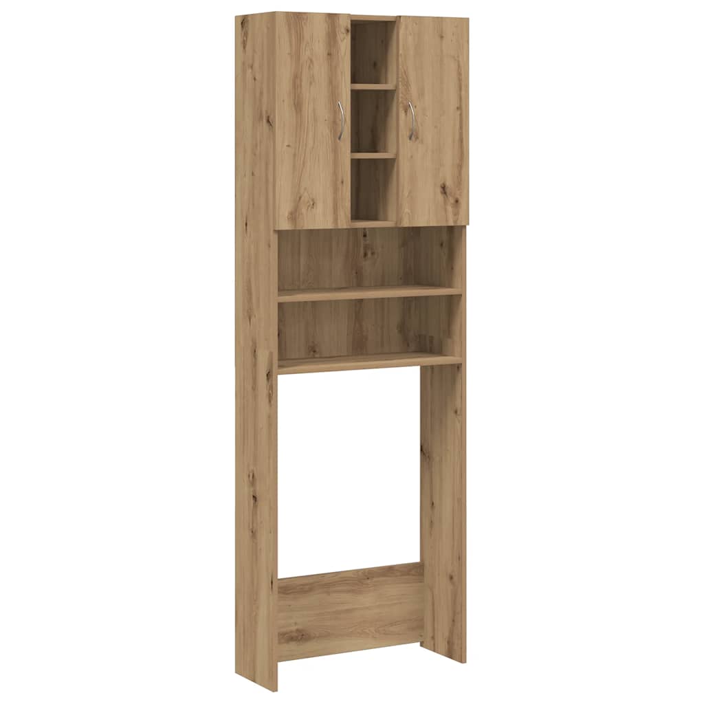 Waschmaschinenschrank Weiß 64x25,5x190 cm