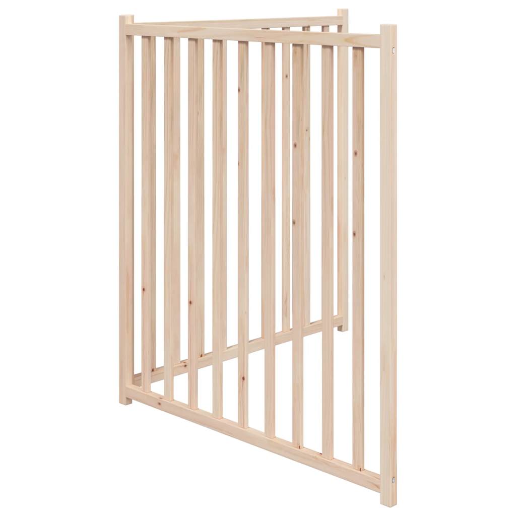 3-tlg. Hundetor Faltbar 150 cm Massivholz Tanne
