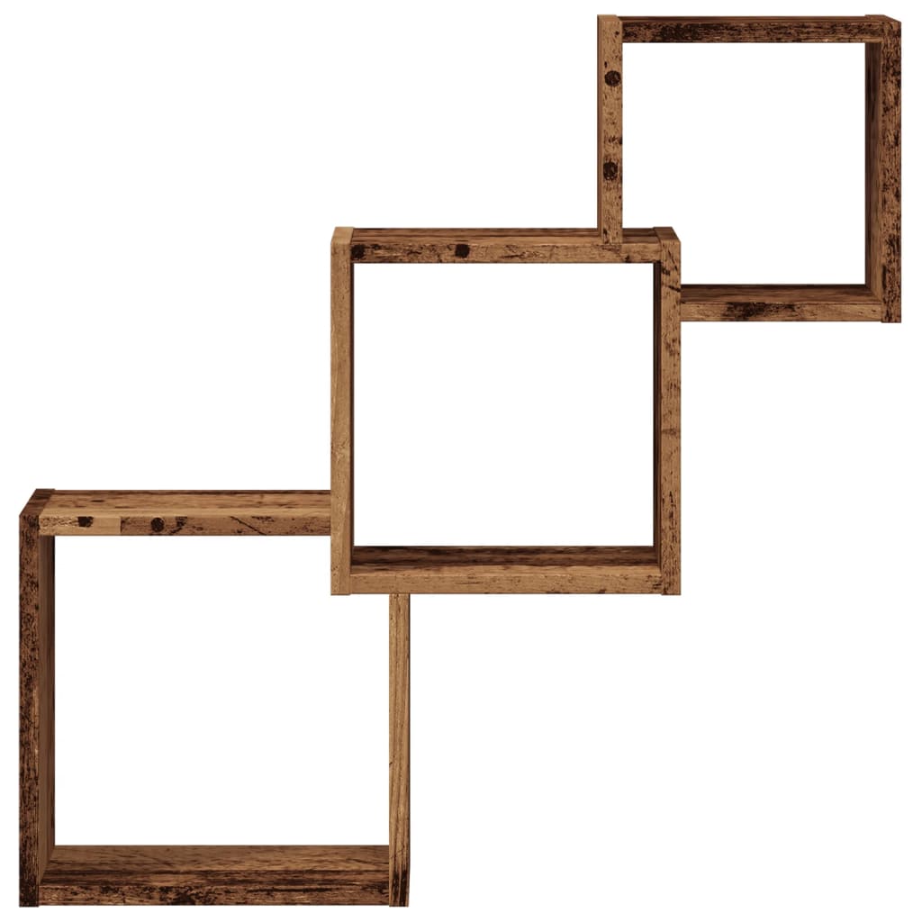 Cube Wandregale Weiß 68x15x68 cm Holzwerkstoff