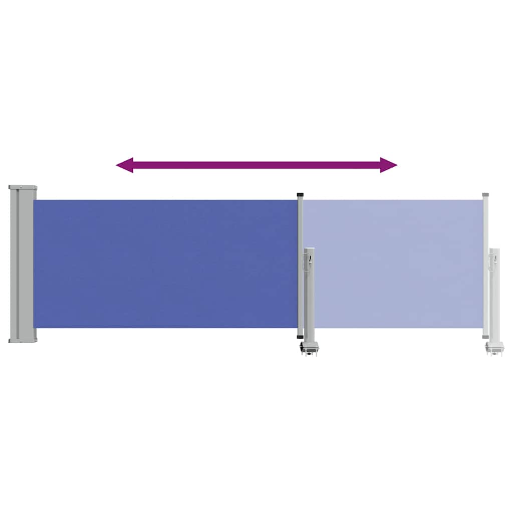 Seitenmarkise 60 x 300 cm 100% Polyester Eisen Stahl