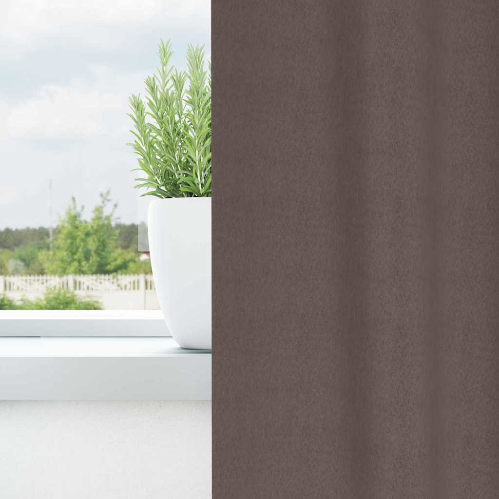 Verdunkelungs-Vorhänge mit Ringen 2 pcs Beige 140 x 140 cm
