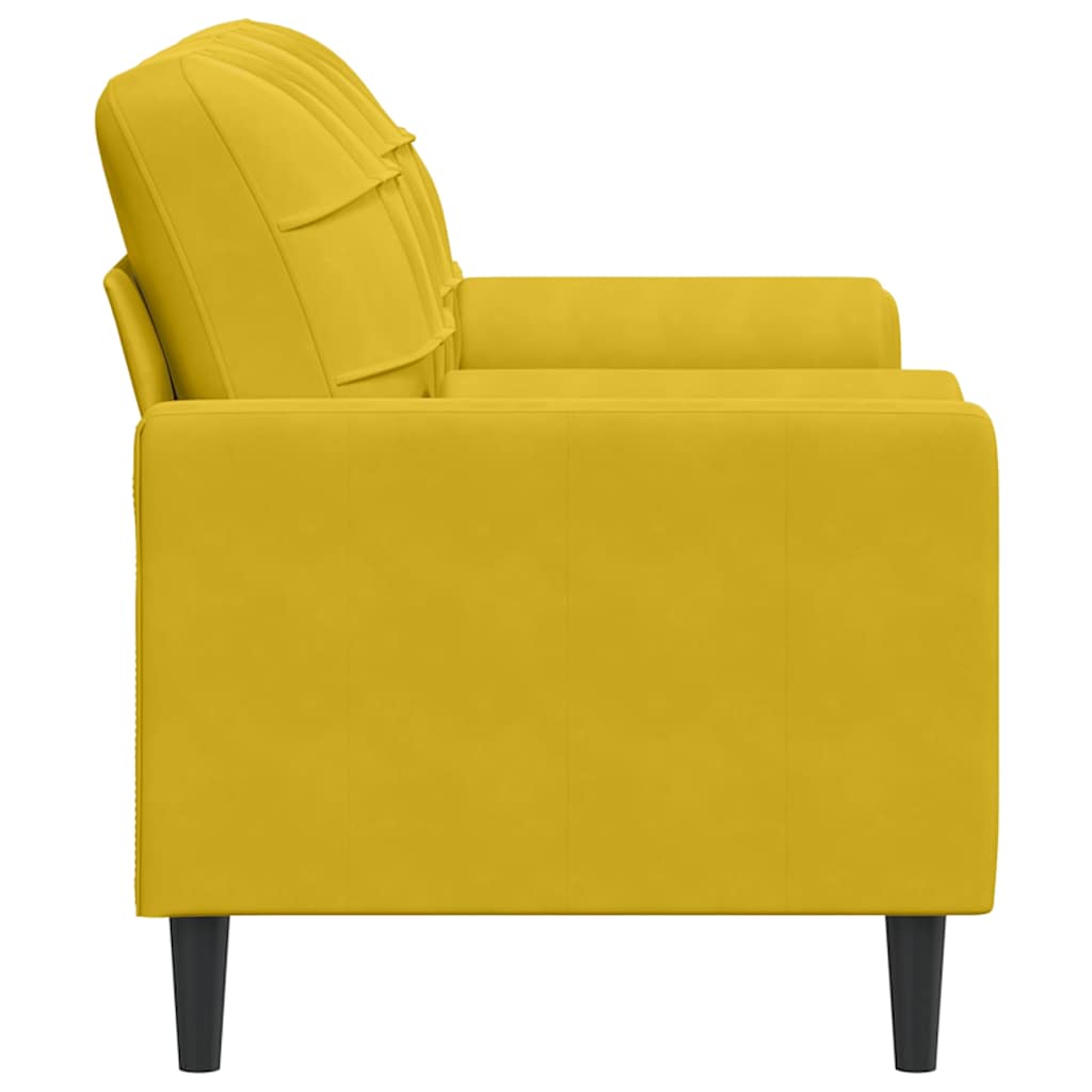 2-Sitzer-Sofa mit Zierkissen Hellgrau 120 cm Samt