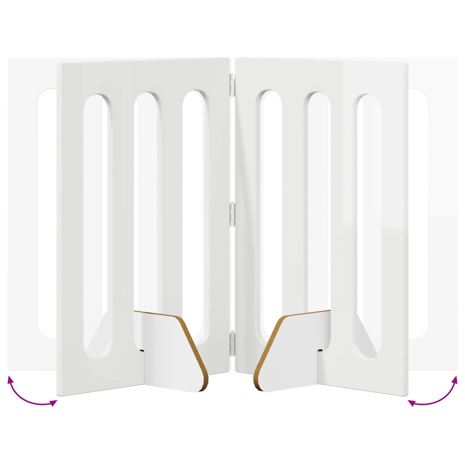 Faltbarer Haustierzaun 2 pcs Weiß 100,5 x 38 x 70 cm