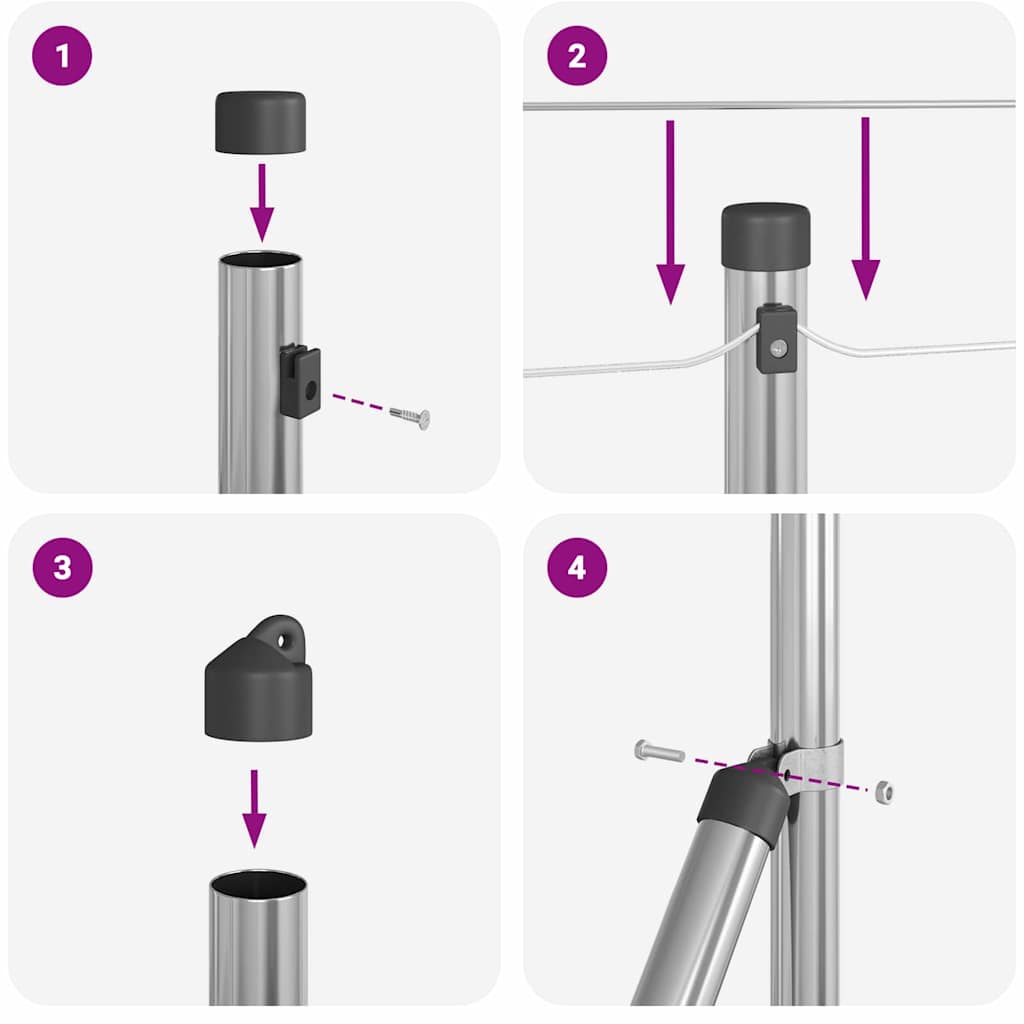 Zaunpfosten zum Einbetonieren 26 Stk. Grün