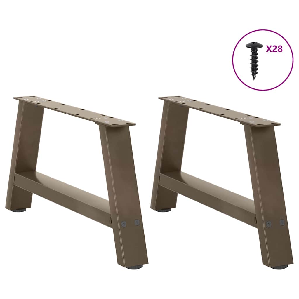 Couchtischbeine A-Form 2 Stk. 30x(30-31) cm Stahl