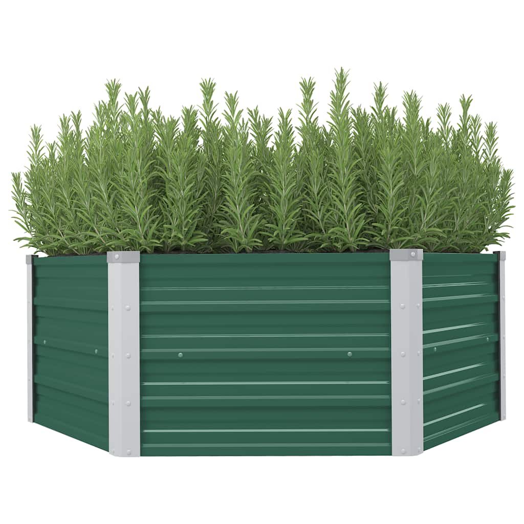 Garten-Hochbeet 129x45 cm Verzinkter Stahl Silber