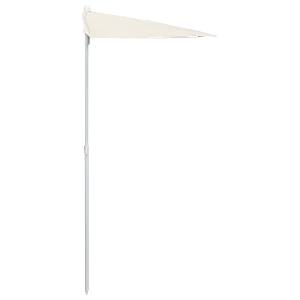 Halb-Sonnenschirm mit Mast 180x90 cm Anthrazit