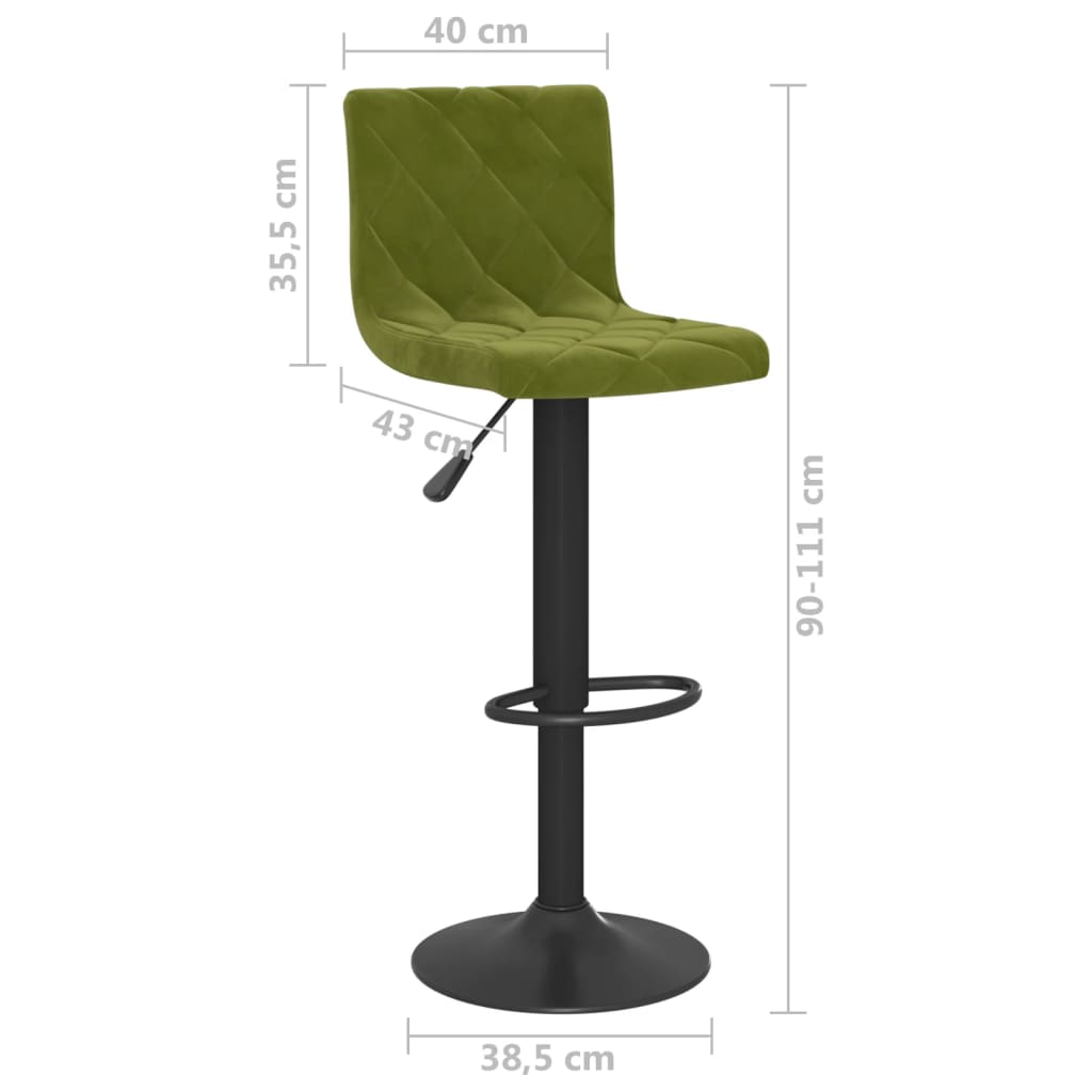 Barhocker 2 Stk. Creme Samt