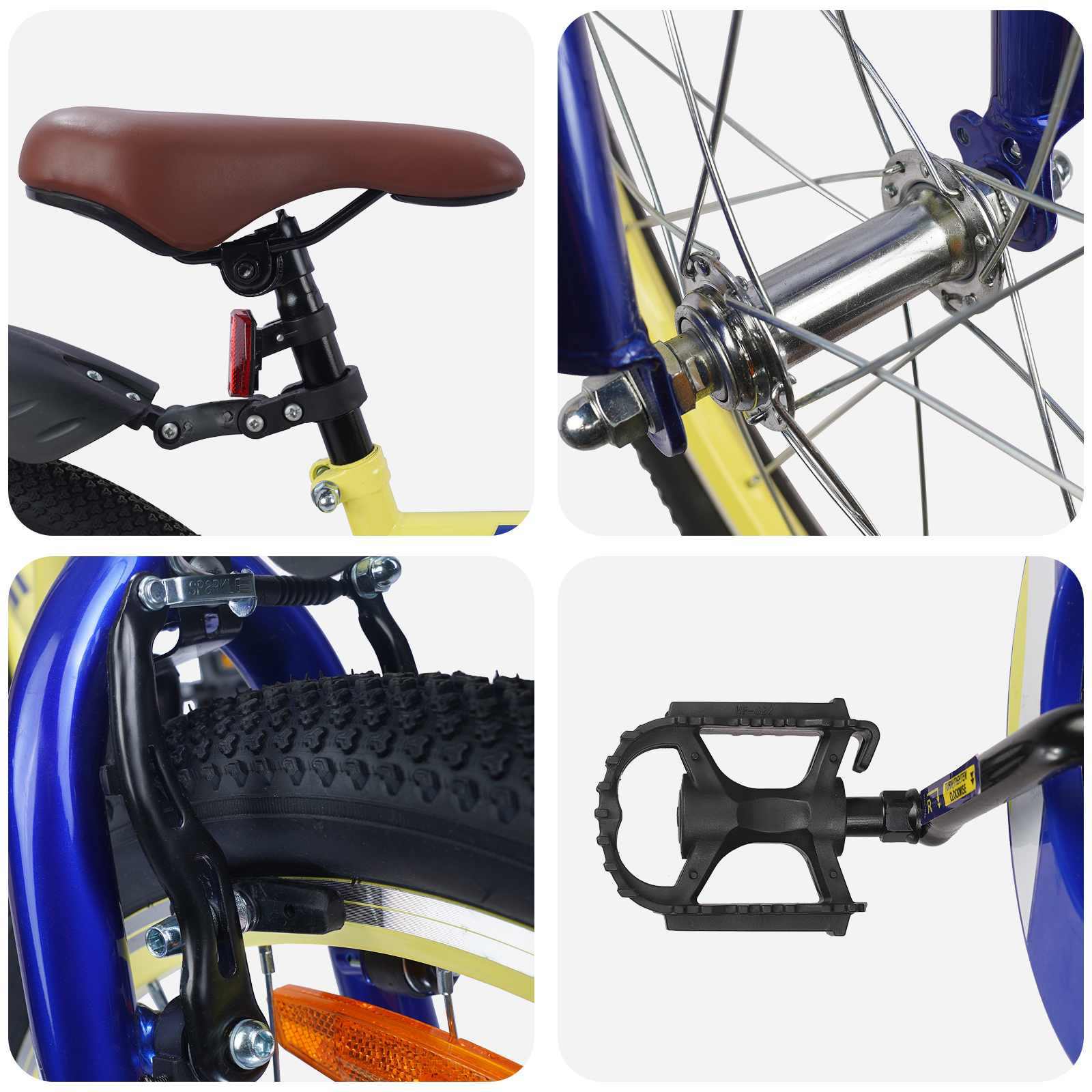 Kinderfahrrad 12 Zoll für 2-4 Jahre alt Gelb