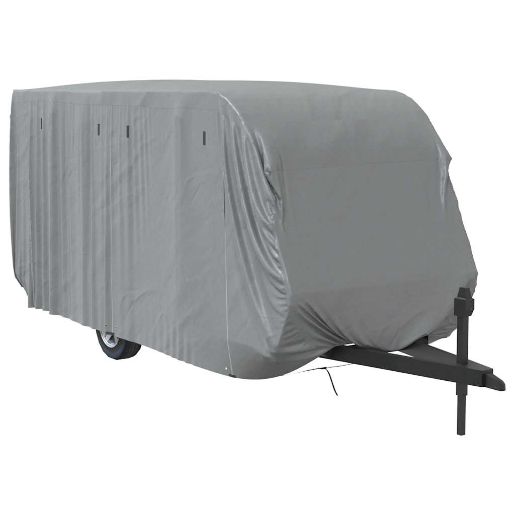 Schutzhülle für Wohnwagen Grau 460x250x220 cm Vliesstoff