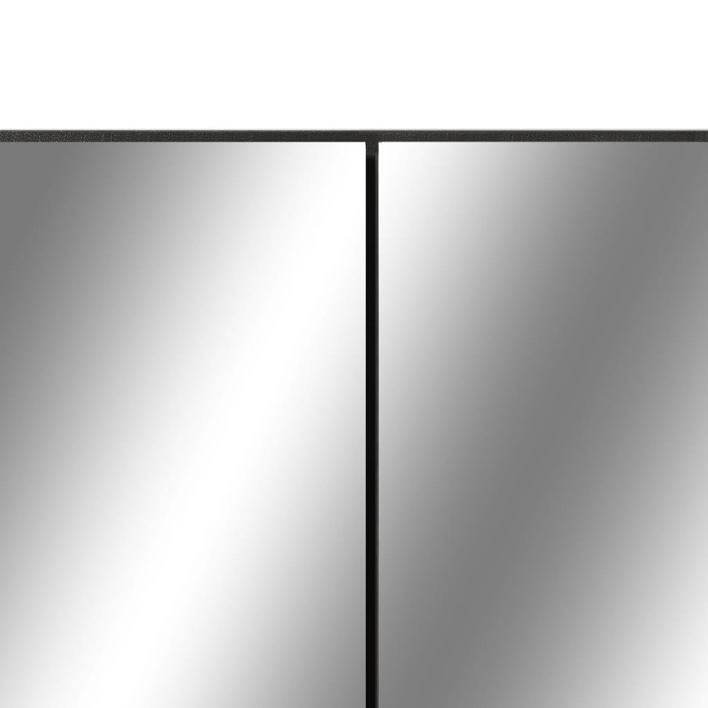 LED-Bad-Spiegelschrank Weiß 80x15x60 cm MDF