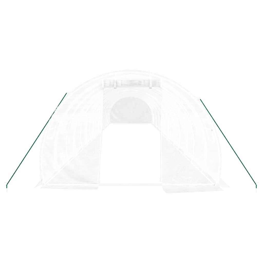 Gewächshaus mit Stahlrahmen Grün 48 m² 16x3x2 m