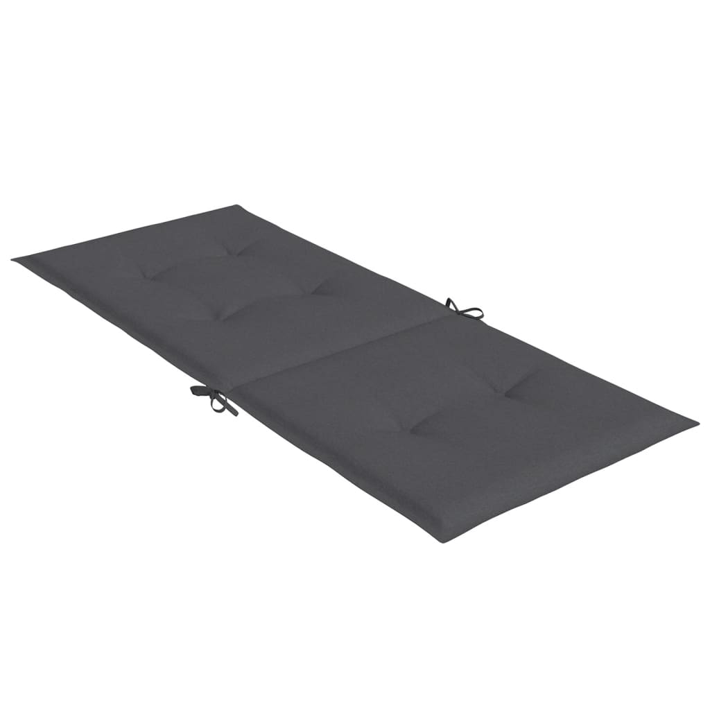 Hochlehner-Auflagen 2 Stk. Melange Anthrazit 120x50x7cm Stoff