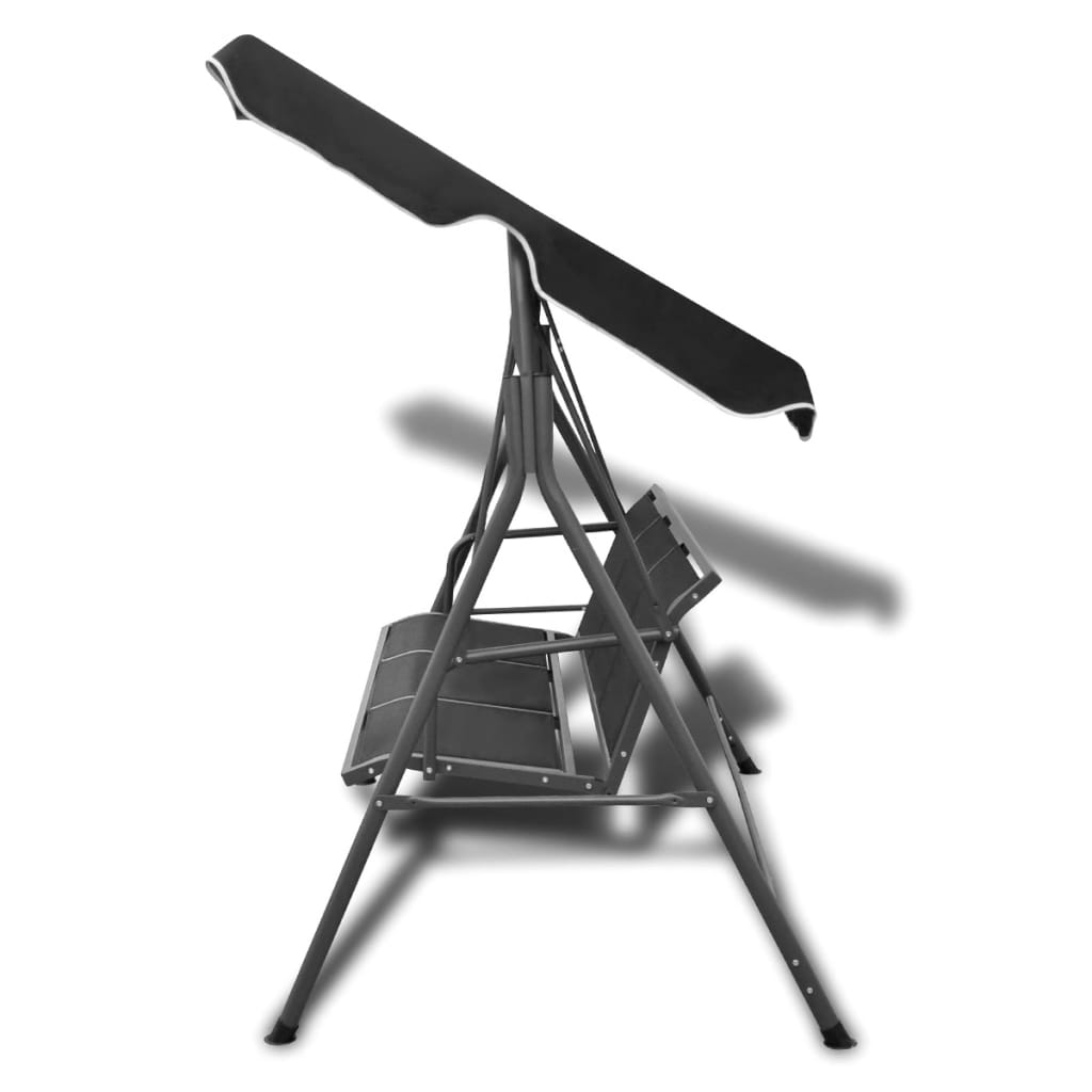 Hollywoodschaukel Grün 170 cm Textilene und Stahl