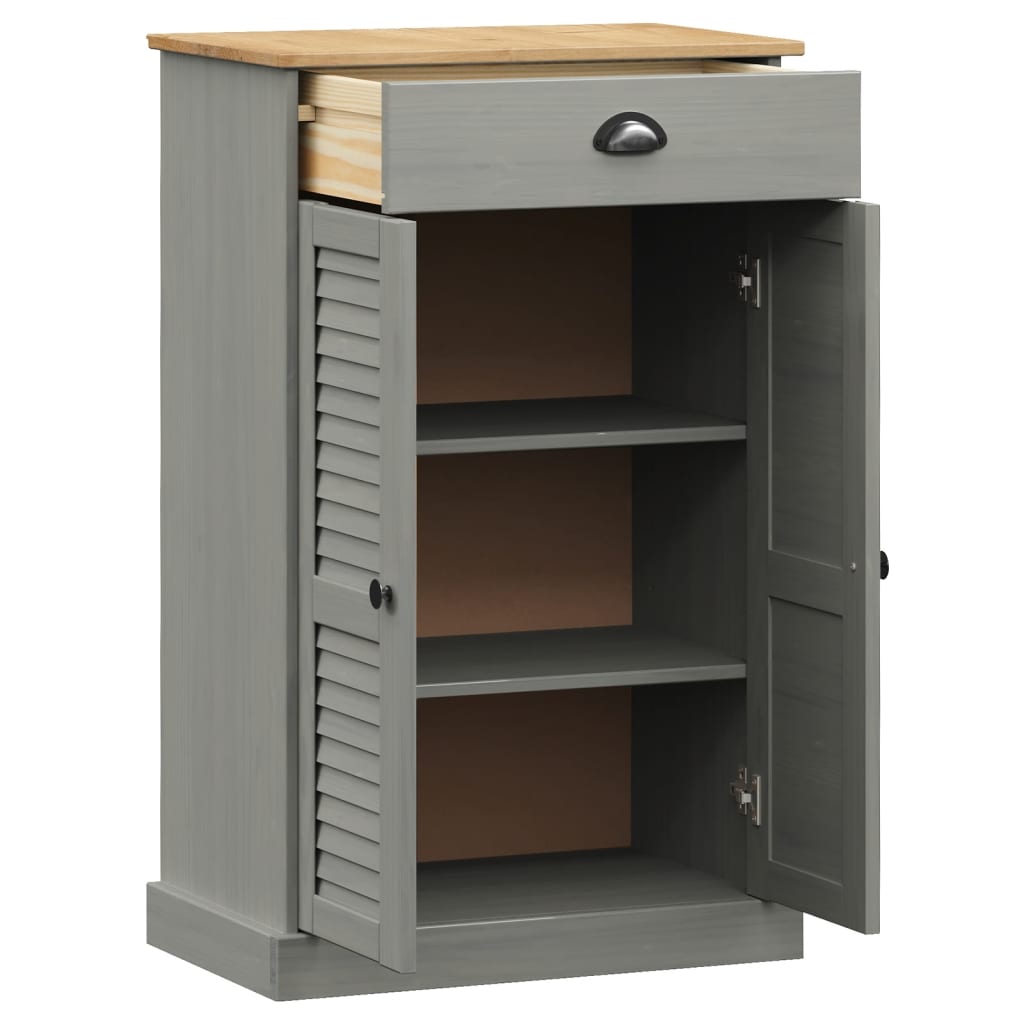 Schuhschrank VIGO Weiß 60x35x96 cm Massivholz Kiefer