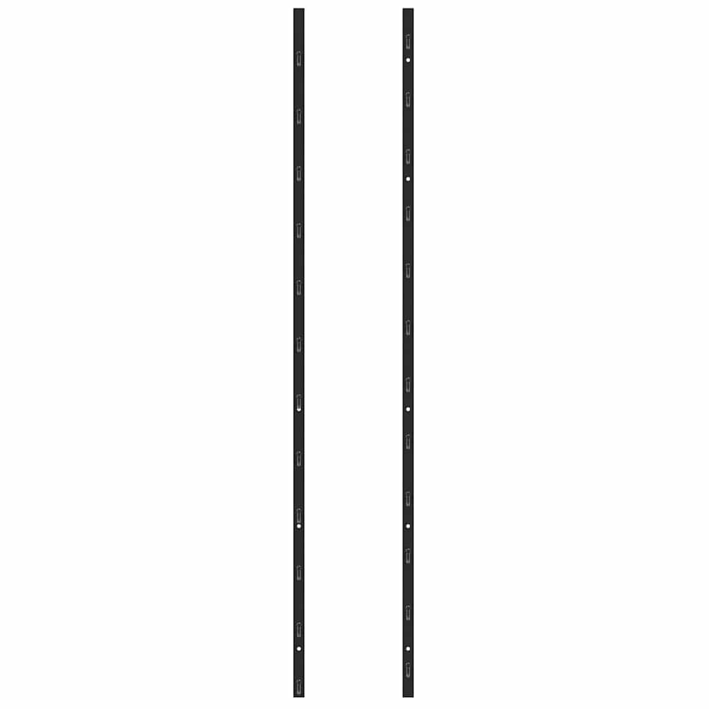 Wand-Weinregal für 24 Flaschen Schwarz Eisen
