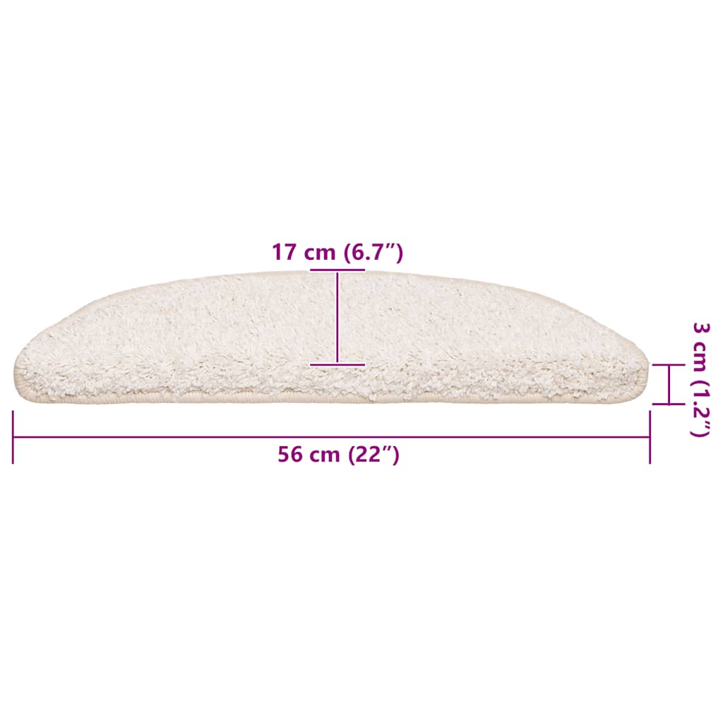 Stufenmatten 15 Stk. 56x17x3 cm Grau Halbrund