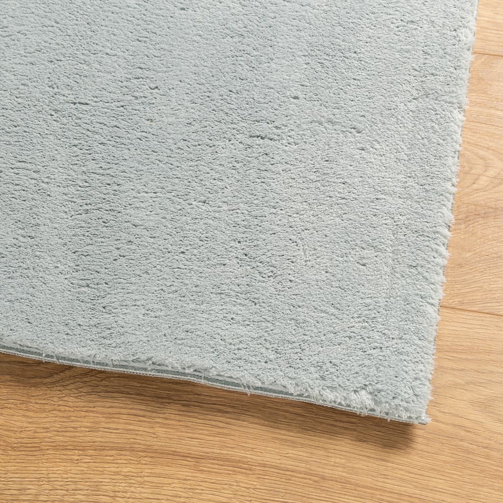 Teppich HUARTE Kurzflor Weich und Waschbar Anthrazit 60x110 cm