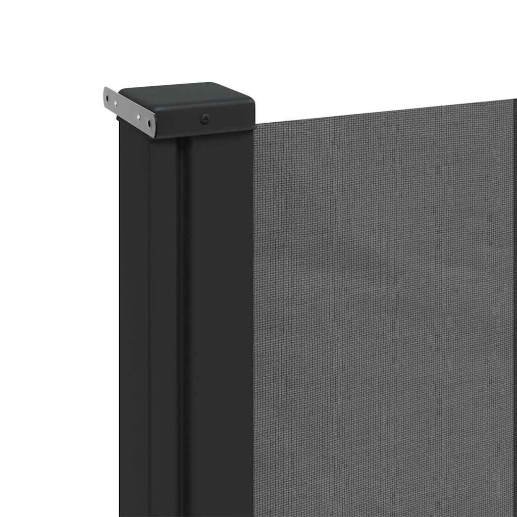 Seitenmarkise Ausziehbar Schwarz 100x300 cm