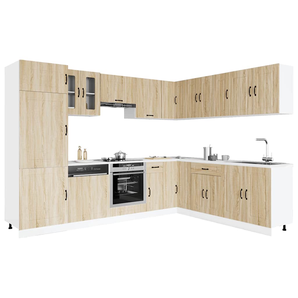 14-tlg. Küchenschrank-Set Kalmar Weiß Holzwerkstoff