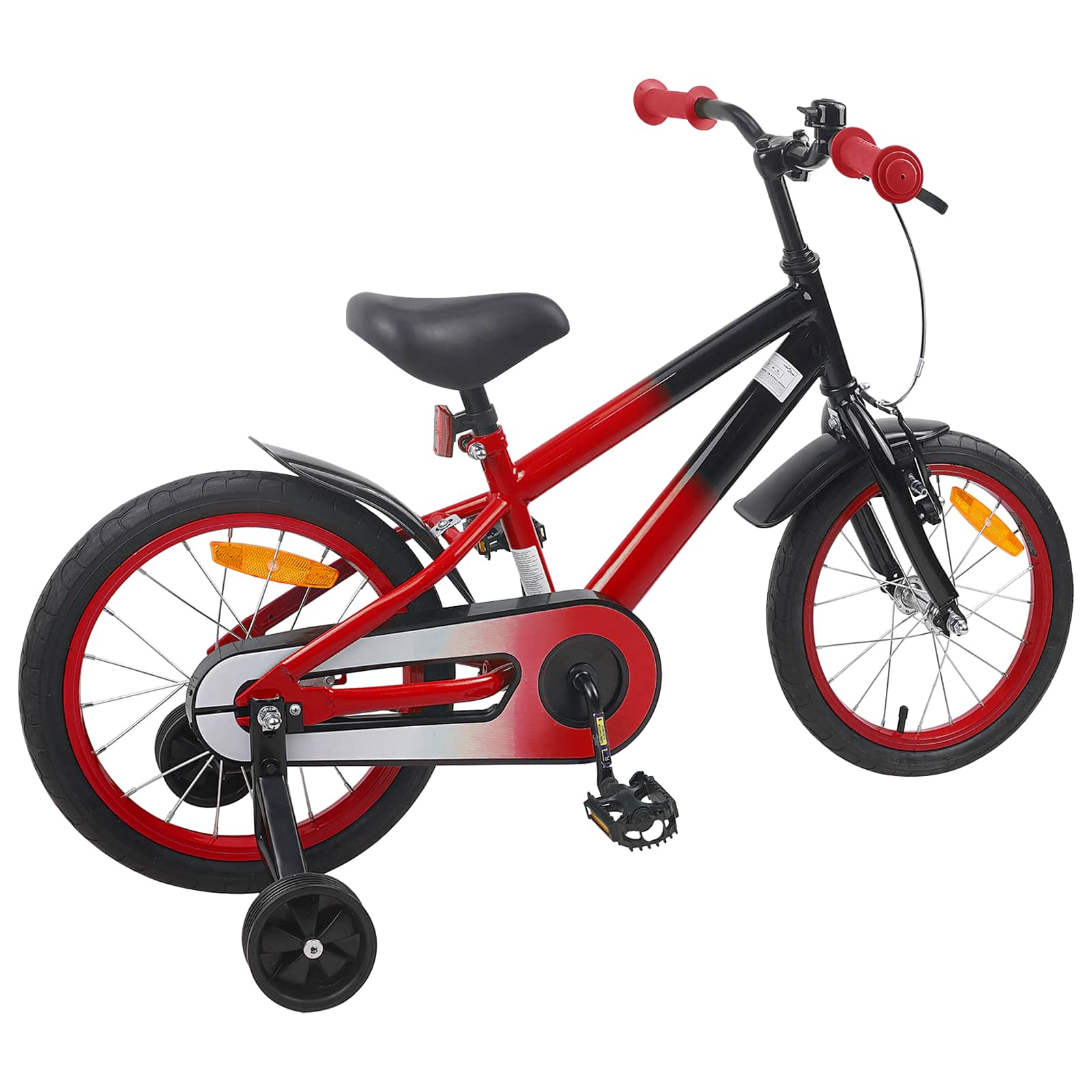 Kinderfahrrad 16 Zoll für 4-6 Jahre alt Grün Schwarz